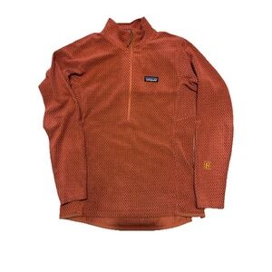 Patagonia Women's Medium R1 Air Zip-Neck 1/2 Zip Pullover Potters Red